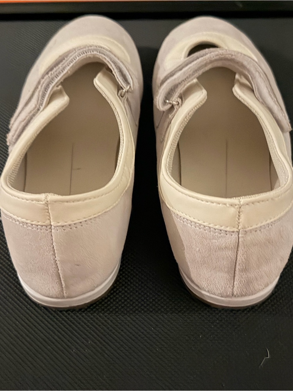 Dolce Vita Cream Suede Mary Jane Flats with Dual Straps - Picture 3 of 5